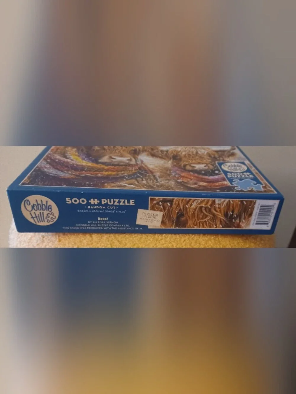Cobb Hill by New Balance Highland Cow Puzzle with Colorful Knit Scarf (500+ pcs)